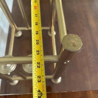 Mid-Century Tubular and Glass Side Table