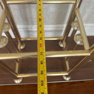Mid-Century Tubular and Glass Side Table