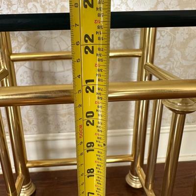 Mid-Century Tubular and Glass Side Table