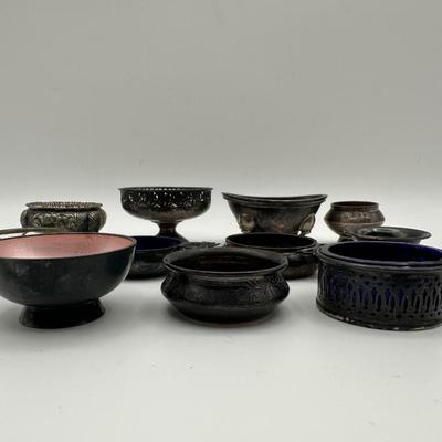 Sterling & Glass Salt Cellars
