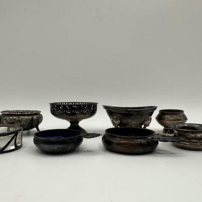 Sterling & Glass Salt Cellars