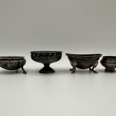 Sterling & Glass Salt Cellars