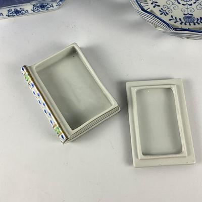 373 Porcelain Trinket Box by Paris Royal With Lid & Other Porcelain Items