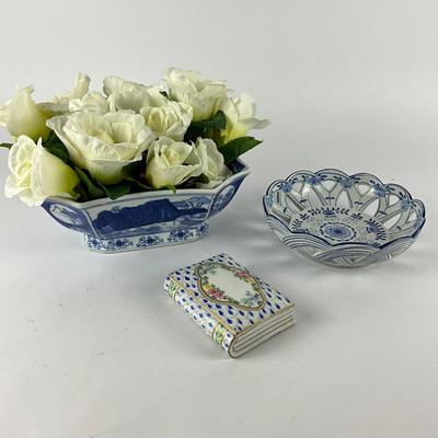 373 Porcelain Trinket Box by Paris Royal With Lid & Other Porcelain Items