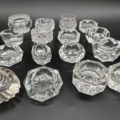 Crystal and Glass Salt Cellars - Set 1