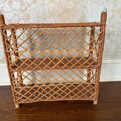 Wicker Book Shelf