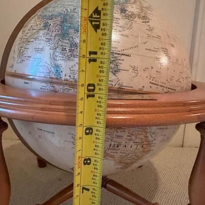 Vintage World Globe with Wood Stand