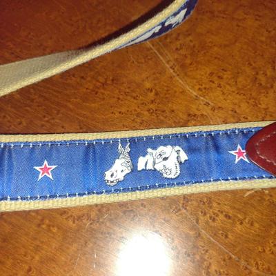 The Belted Cow Co. Democrat Donkey and Republican Elephant Belt- Size 36
