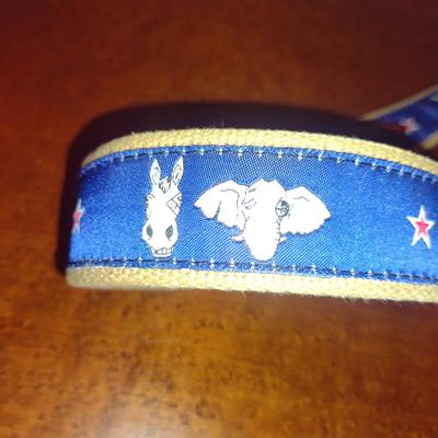 The Belted Cow Co. Democrat Donkey and Republican Elephant Belt- Size 36