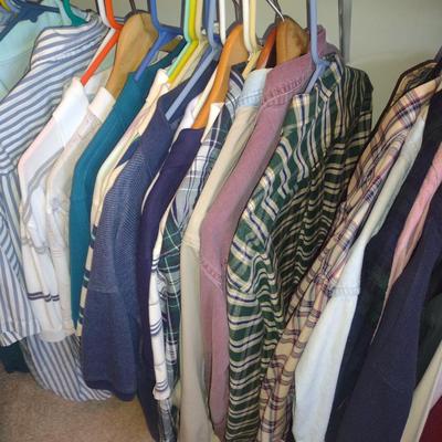 Assorted Men's Clothing- Shirts, Jeans, Sweaters, Ties, Shoes, Etc.