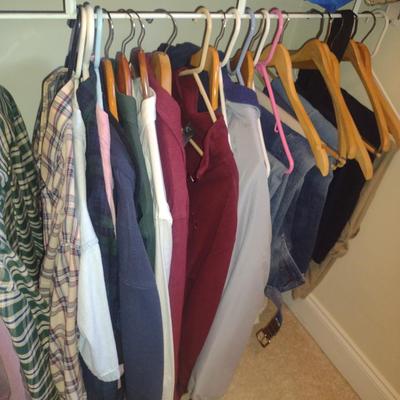 Assorted Men's Clothing- Shirts, Jeans, Sweaters, Ties, Shoes, Etc.