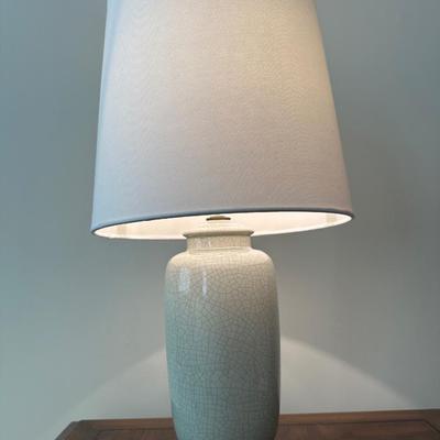 Green Crackle Table Lamp (See Details)