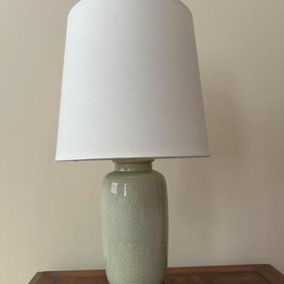 Green Crackle Table Lamp (See Details)