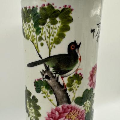 Two Chinese Porcelain Hand-Painted Vases
