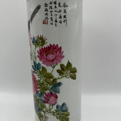 Two Chinese Porcelain Hand-Painted Vases