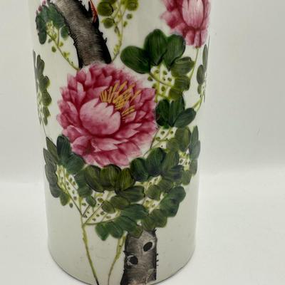 Two Chinese Porcelain Hand-Painted Vases