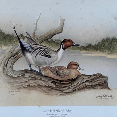 Signed & Numbered Print “Pintails at Water Edge” by Larry K.Martin
