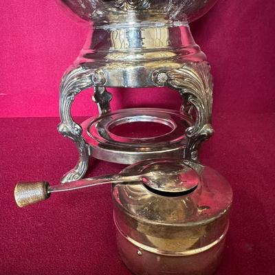 Vintage Silver Plated Coffee Tea Urn with Burner
