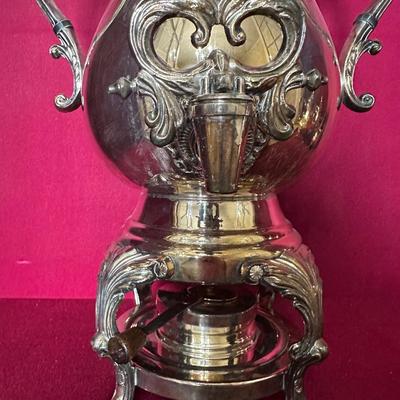 Vintage Silver Plated Coffee Tea Urn with Burner