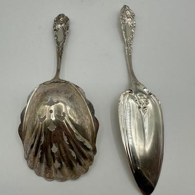 Sterling Reed and Barton “Love Disarmed” Serving Spoon & Flatware