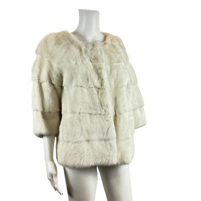 211. Lilly e Violetta Milano Limited Edition White Mink Fur Jacket