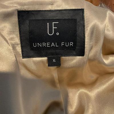 217. UNREAL FUR XL Faux Fur Coat - 100% Modacrylic, 3/4 Length