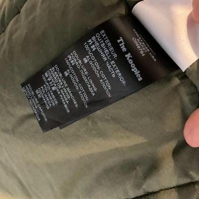 224. THE KOOPLES Olive Green Parka Coat - Size L