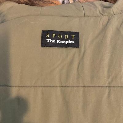 224. THE KOOPLES Olive Green Parka Coat - Size L