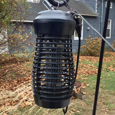 227. Outdoor Lighting with Shepherd’s Hook and Bug Zapper