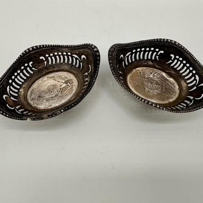 Set of Two Sterling Nut Dishes
