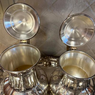 Silver Plate Coffee Tea Service Set - 5 Piece Set
