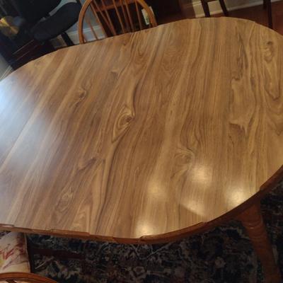 Walter of Wabash Laminate Topped Wooden Dining Table with Four Chairs