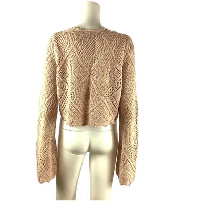 271 RONNY KOBO Beige Excl Gallia Knit Sweater Top