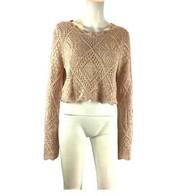 271 RONNY KOBO Beige Excl Gallia Knit Sweater Top