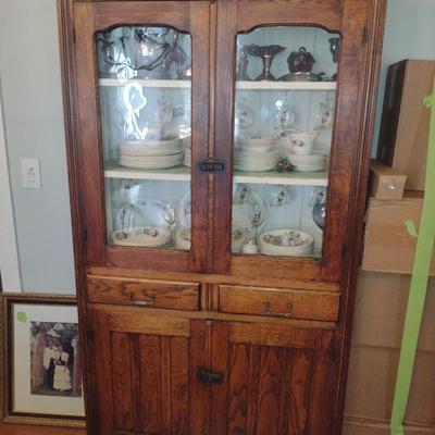 Vintage Wooden Storage Hutch (No Contents)