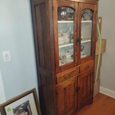 Vintage Wooden Storage Hutch (No Contents)