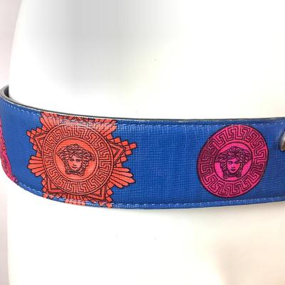 299 Authentic VERSACE Medusa Insignia Silver tone Reversible Belt