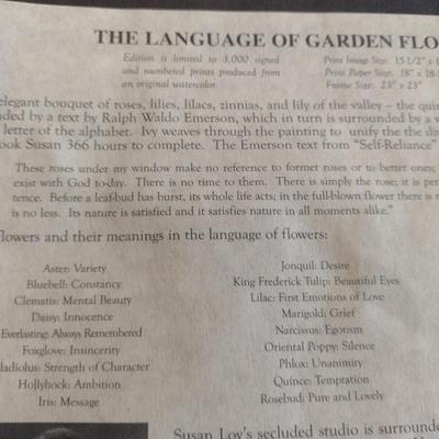 'The Language of Garden Flowers' by Susan Loy- Signed and Numbered