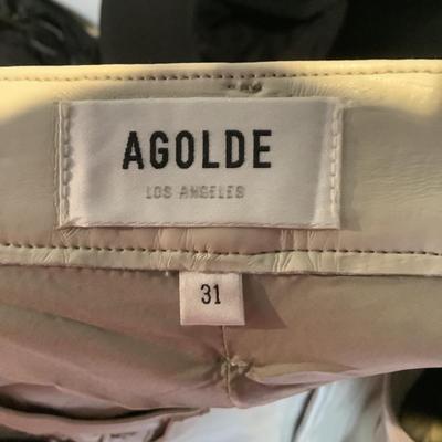 300 AGOLDE Beige Leather Pants