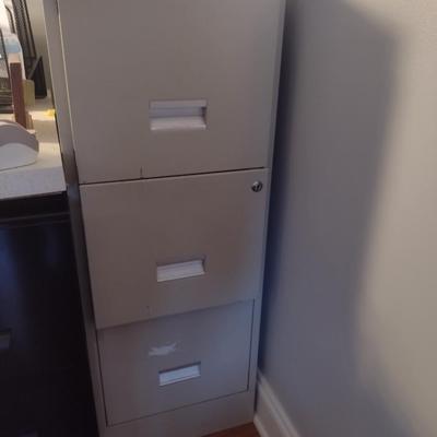 Three Drawer Metal Filing Cabinet