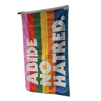 235. Abide No Hatred Rainbow Outdoor Flag