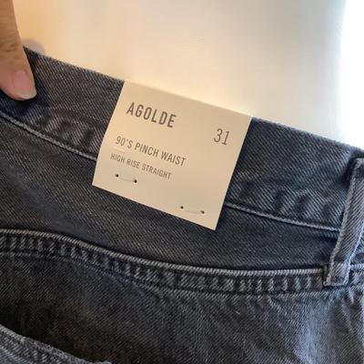 303 New with Label AGOLDE Black 90's Pinch Waist Jeans
