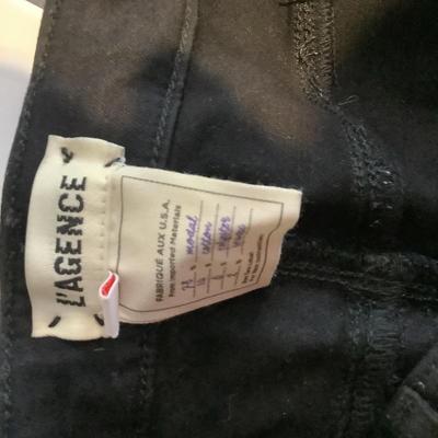 304 L'AGENCE Black Waxed Denim Jeans
