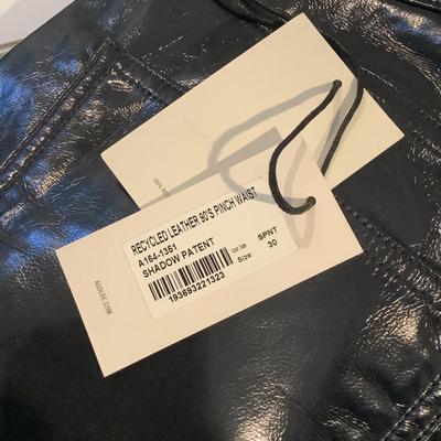 305 New with Tags Black Patent Leather AGOLDE Pinch Waste Pants