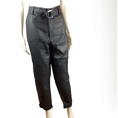 307 J BRAND Black Lambs Leather Belted Pants