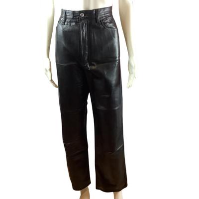 308 AGOLDE Black Leather Pants