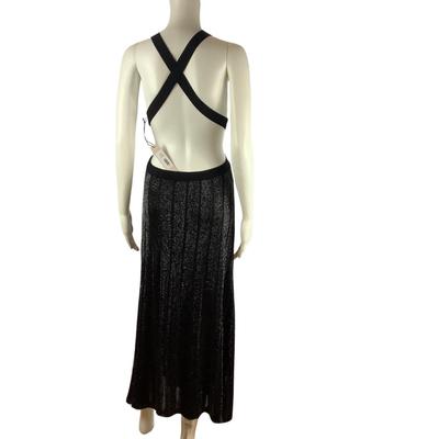 275 New with Tag CUSHNIE ET OCHS Metallic Black Knit Dress