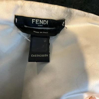 243. FENDI Green Fox Stole Wrap