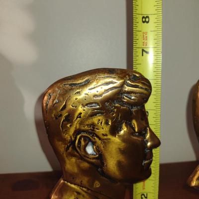 Pair of JFK Silhouette Bookends
