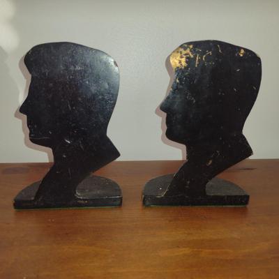 Pair of JFK Silhouette Bookends